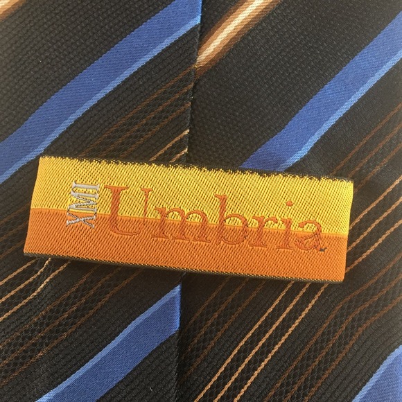 UMBRIA ALL SILK BLUE REGIMENT TIE - Picture 4 of 12